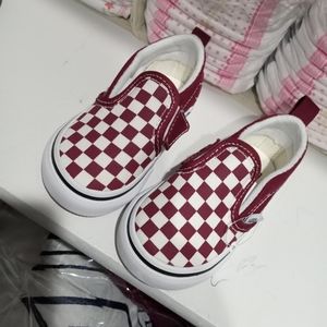Never worn Vans toddler slip ons with velcro